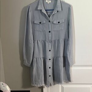 Umgee Soft Blue Casual Shirt